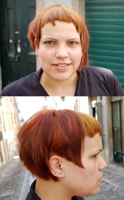 asymetryczne fryzury krótkie uczesanie damskie zdjęcie numer 104A